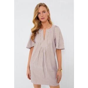 Pomander Place by Tuckernuck Lilac Stripe Finley Flutter Sleeve Dress Sz XS